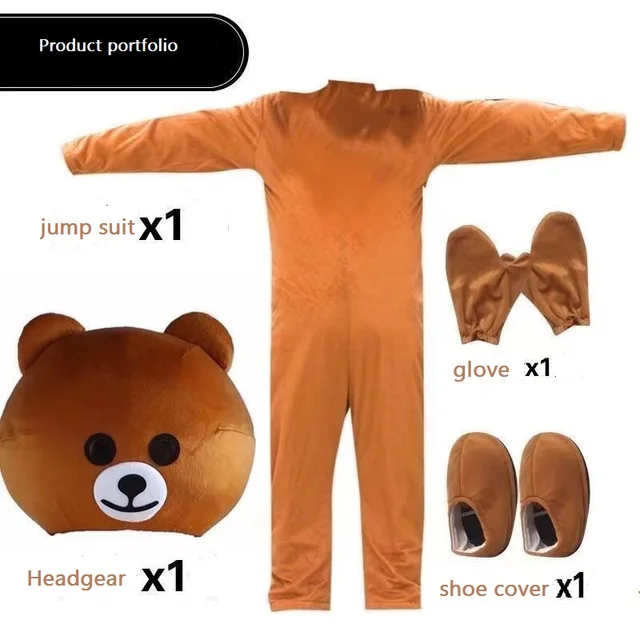 Cosplay Bear Mascot Costume Cartoon character costume Advertising Costume Party Costume animal carnival - Image 6