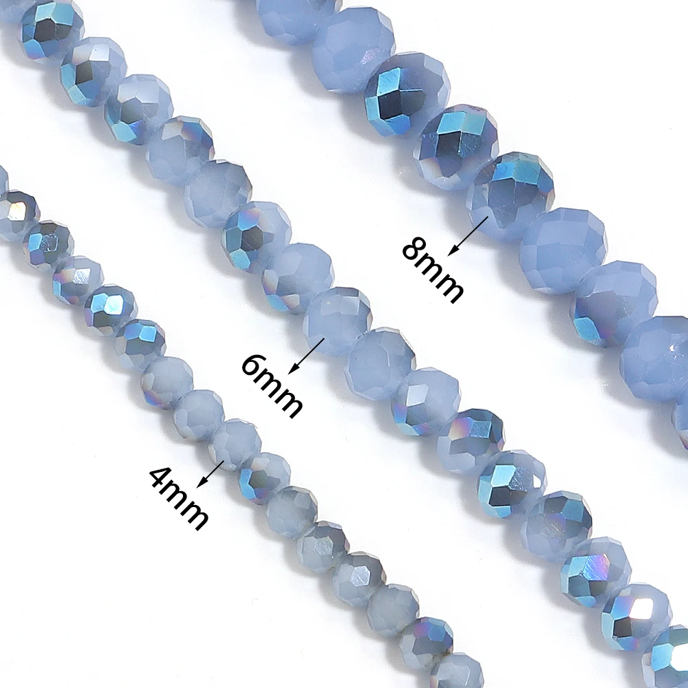 70-100 Stück/Strang bunte facettierte Kristallglasperlen lose Distanzperlen für Schmuckherstellung DIY Armband Halskette Zubehör – Detail 1