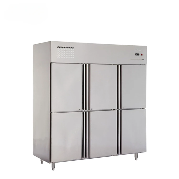 

Commercial Vertical Freezing Equipment 6 Door Refrigerator Dual Temperature With 1590L
