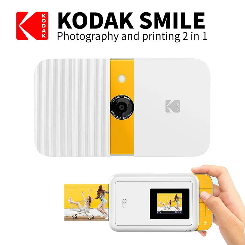  KODAK Printomatic Digital Instant Print Camera - Full Color  Prints On ZINK 2x3 Sticky-Backed Photo Paper (Yellow) Print Memories  Instantly : Electronics