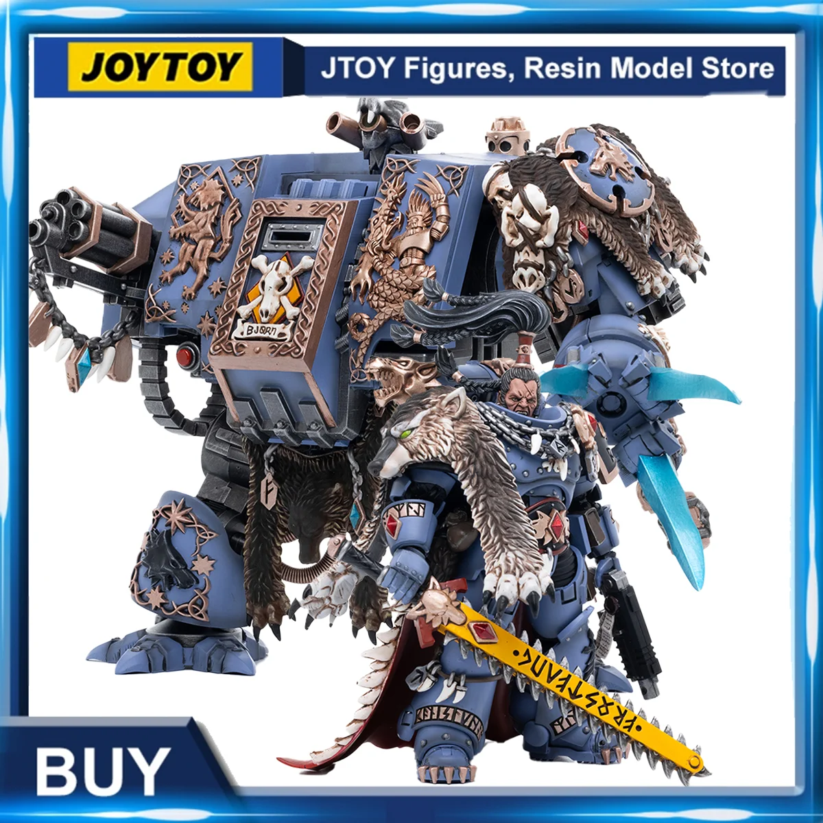 

[Pre-Order]JOYTOY Warhammer 40K 1/18 Action Figure NEW Space Wolves Ragnar Blackmane Bjorn the Fell-Handed Anime Model Toys Gift