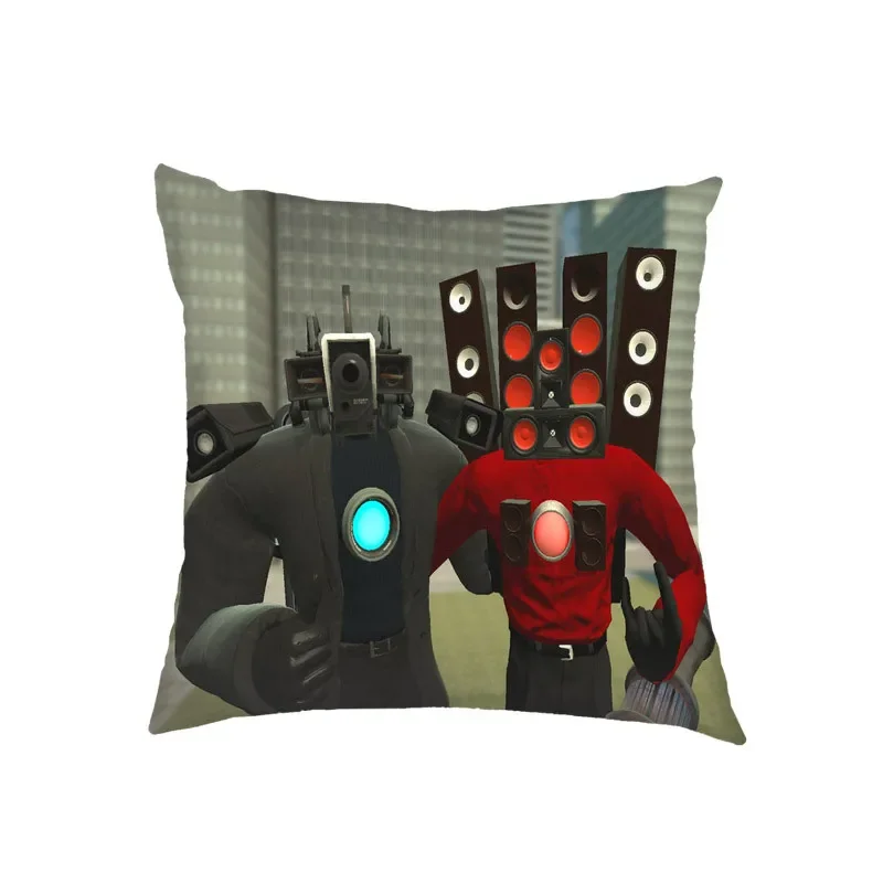 Skibidi Toilet Toilet Pillowcase 45x45cm Digital Velvet Sofa Cushion Cover Pillowcase Children's Toys Gifts