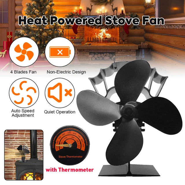 Blade Heat Powered Stove Fan | Heat Powered Wood Stove Fan | Aluminum Alloy Stove  Fan - Stoves - Aliexpress