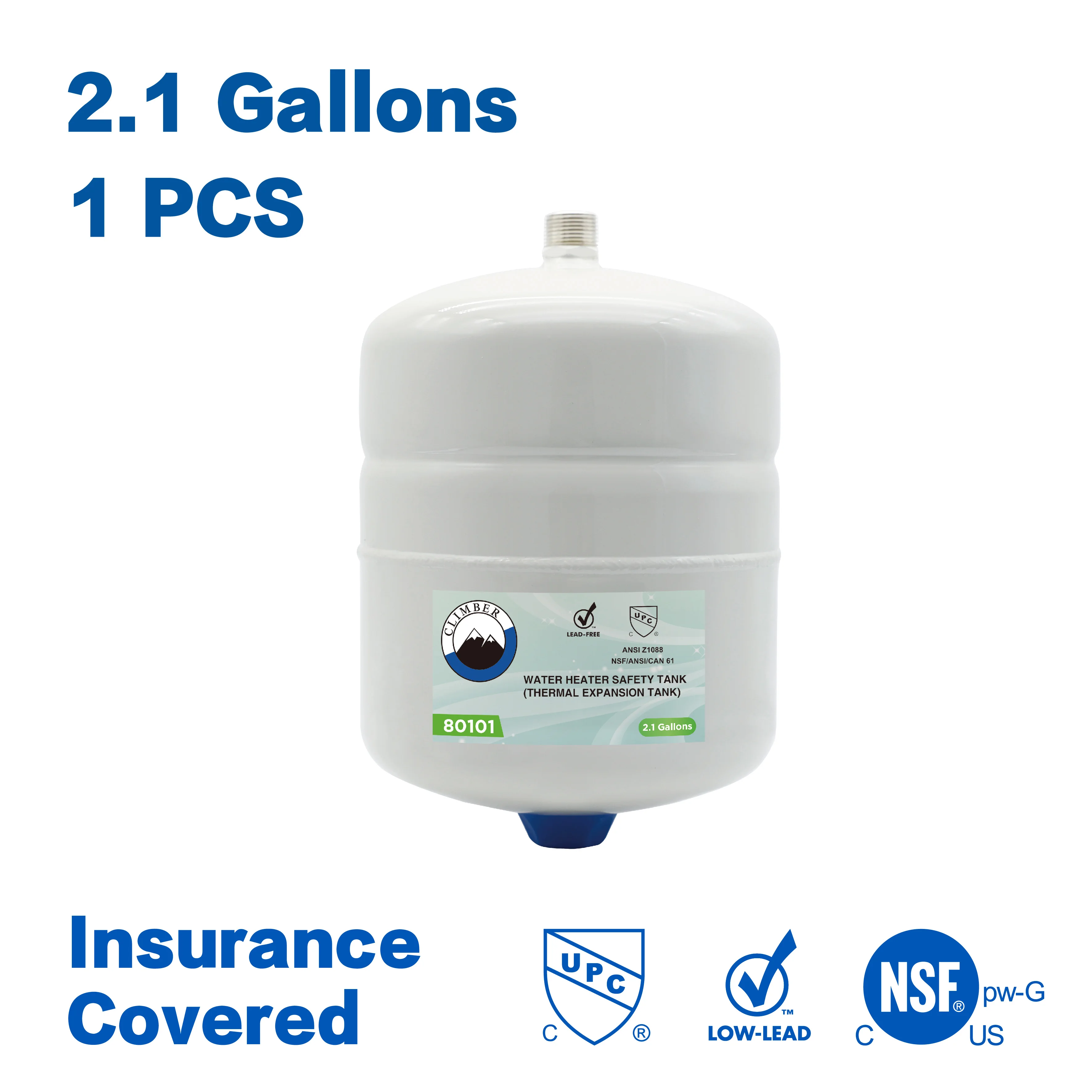 2.1 Gallon Water Heater Expansion Tank CLIMBER 1Pcs camping shower water tank