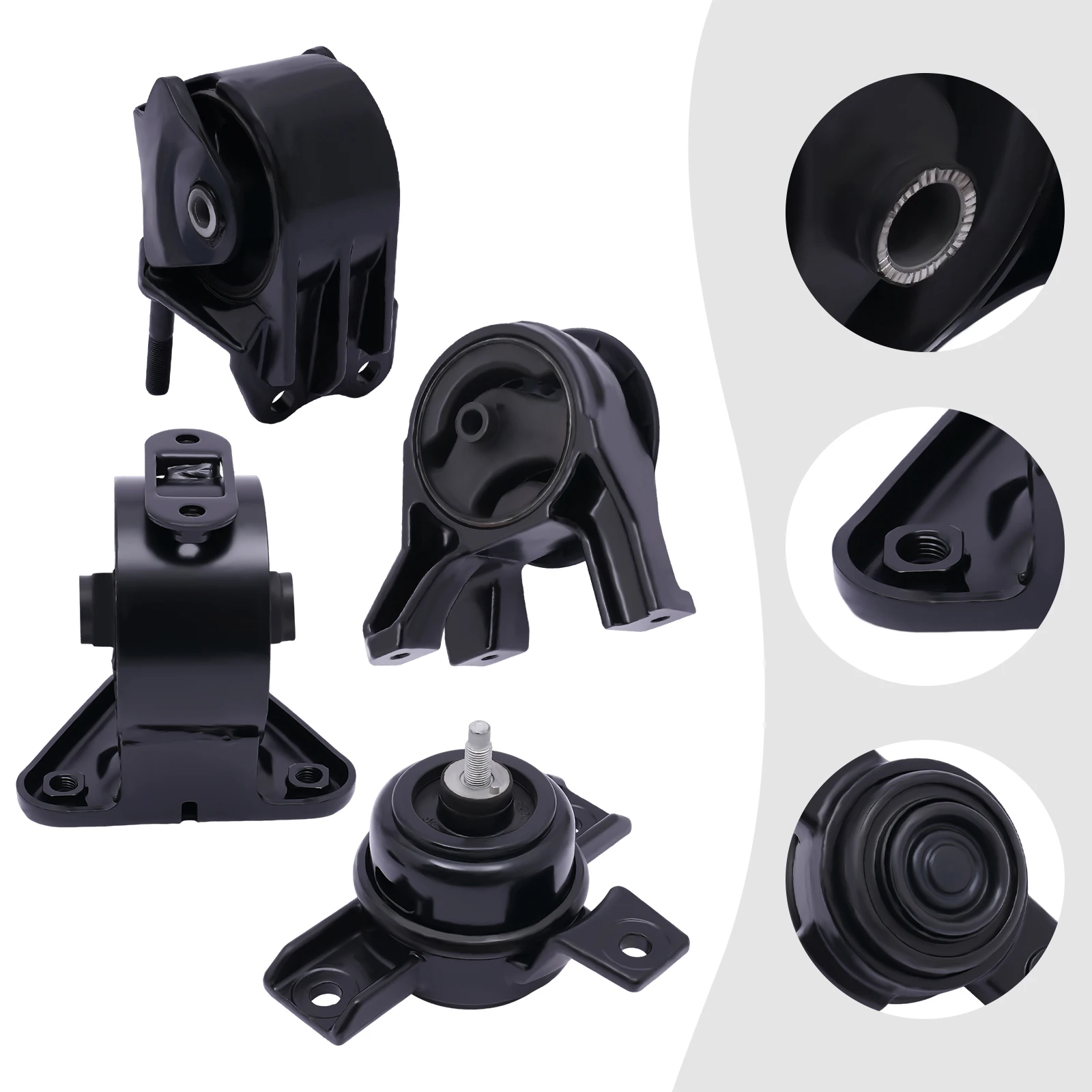 

30*30*25 cm Black Engine & Trans Mount Set Fit For Hyundai Santa Fe 10-12/ Kia Sorento 11-13 2.4L 3.5L