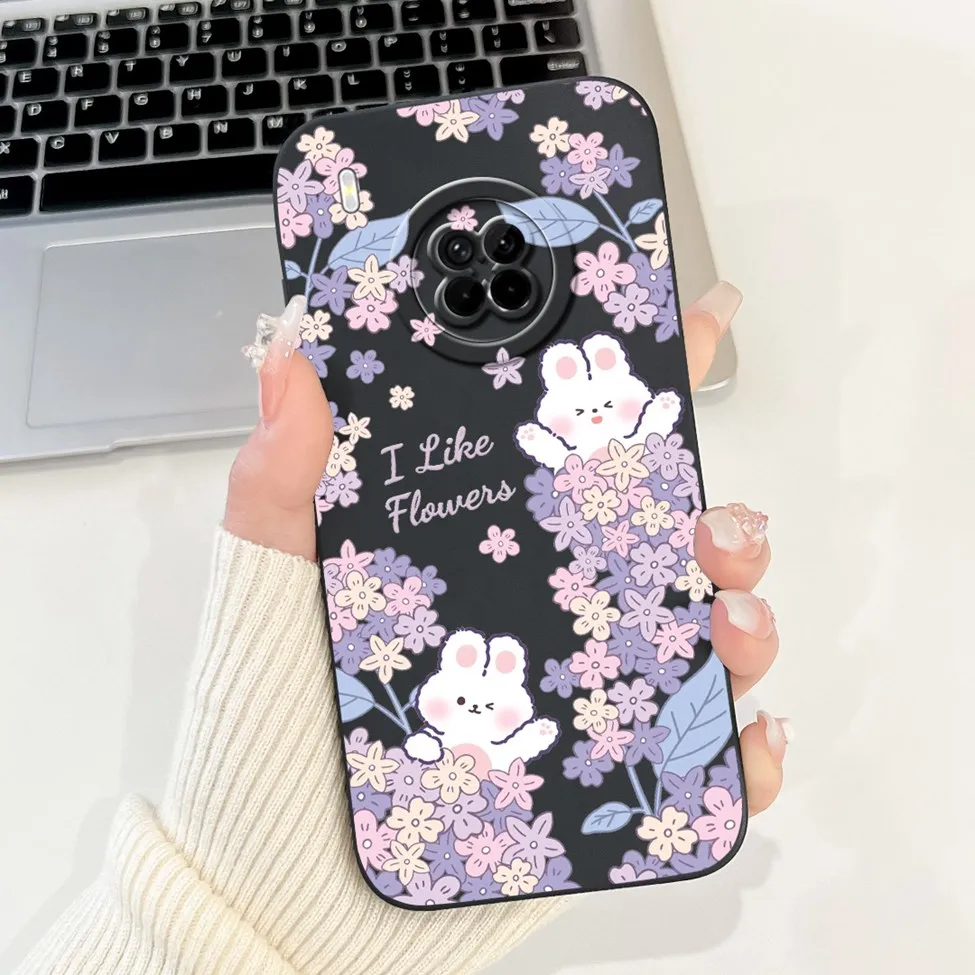 Fashion Cute Cartoon Luxury Flower Silicone Shockproof Bumper Back Cover