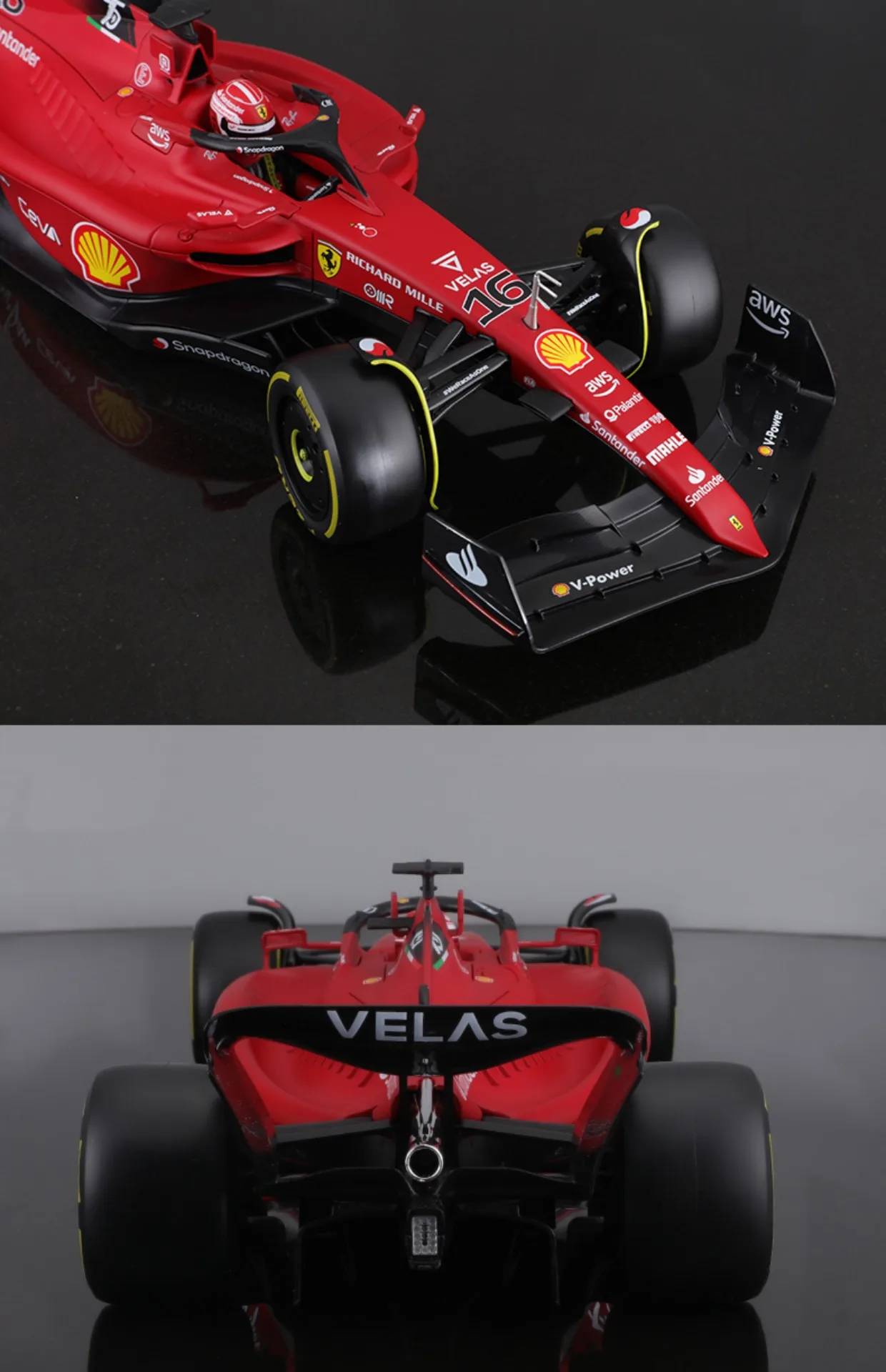 1/18 FERRARI F1-75 N°16 F1-2022 C . LECLERC