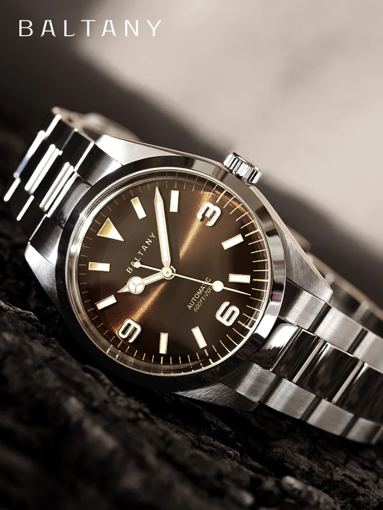 Baltany Explorer Homage 39MM Vintage Watches S4035 Stainless