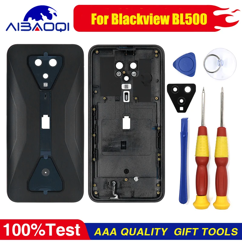 100% 휴대폰용 보호 배터리 케이스, 후면 커버 및 유리 렌즈, Blackview BL5000, 완벽한 교체 부품, 신제품