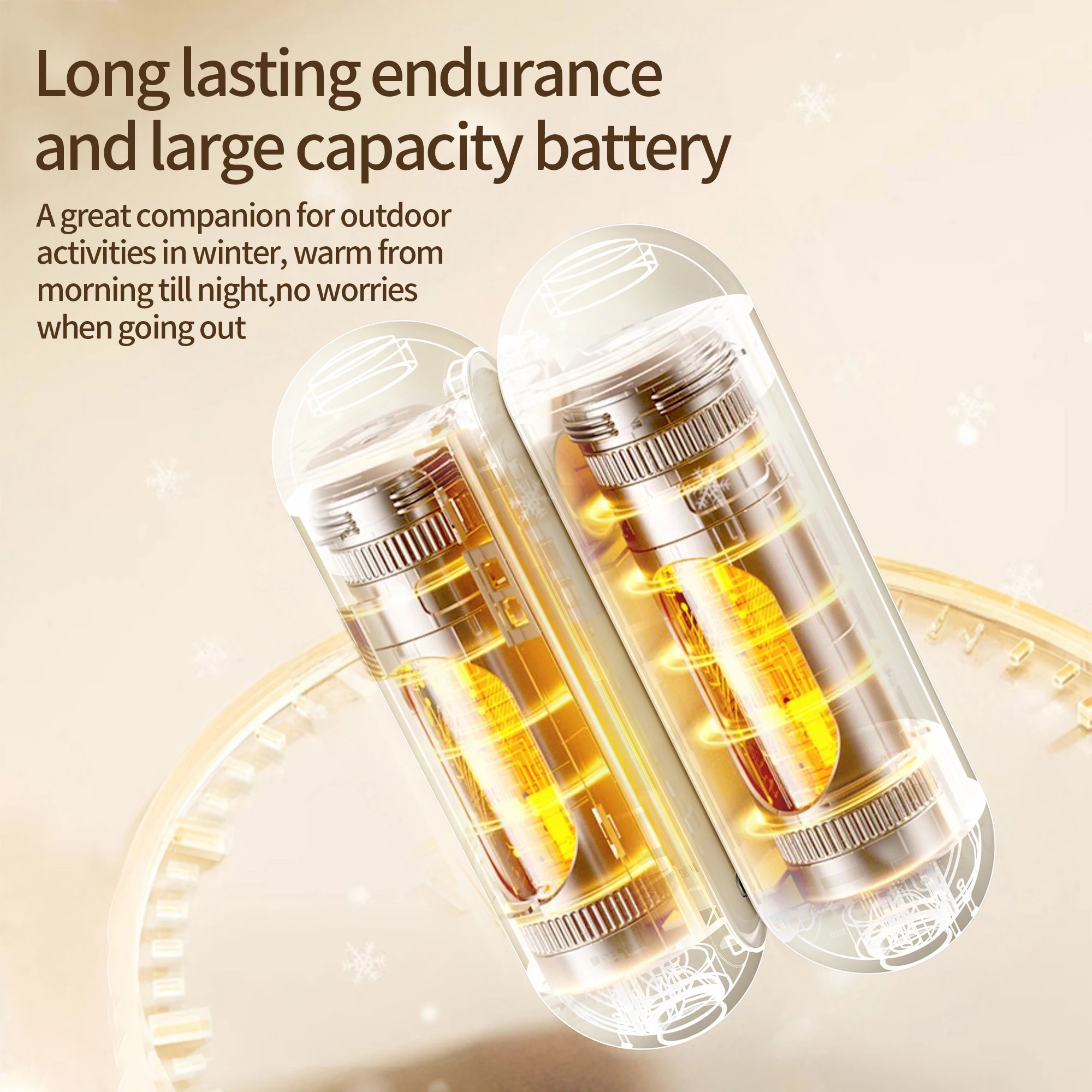 Hand Warmers Rechargeable 2 Pack Magnetic 3 Settings Fast Heating Electric Portable Pocket Heater for Women Men Outdoor Camping