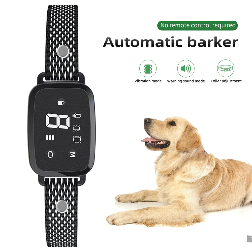 

Automatic Dog Stopper Dogs Training Collar Dual Vibration Chargeable Anti Barking Device Pet Training Behavior Aids Waterproof