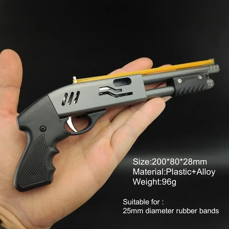Mini Alloy Rubber Band Gun Toys Kids Children Sprayer 8 Bursts Toy Rifle Guns Miniature Pistol Model Ornaments Gifts for Boys 2