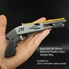 Mini Alloy Rubber Band Gun Toys Kids Children Sprayer 8 Bursts Toy Rifle Guns Miniature Pistol Model Ornaments Gifts for Boys 2
