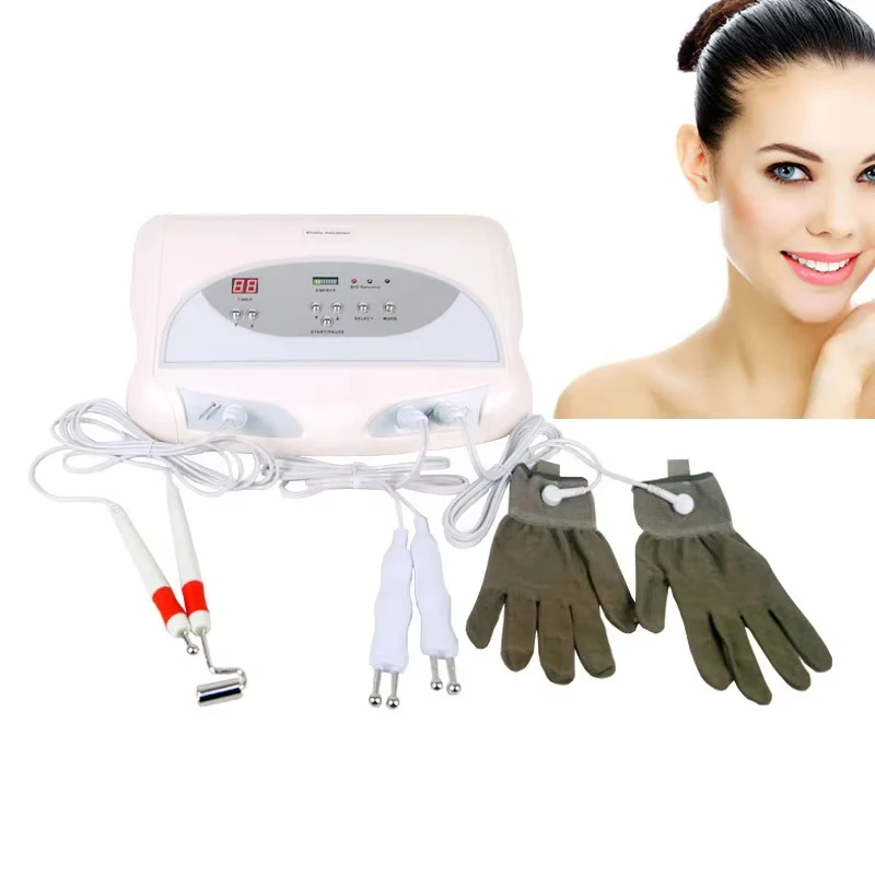 New BIO Electric Electrodes Skin Lifting Machine for Wrinkle Removal / Facial Lifting / Facial Tighten with Gloves for Home Use