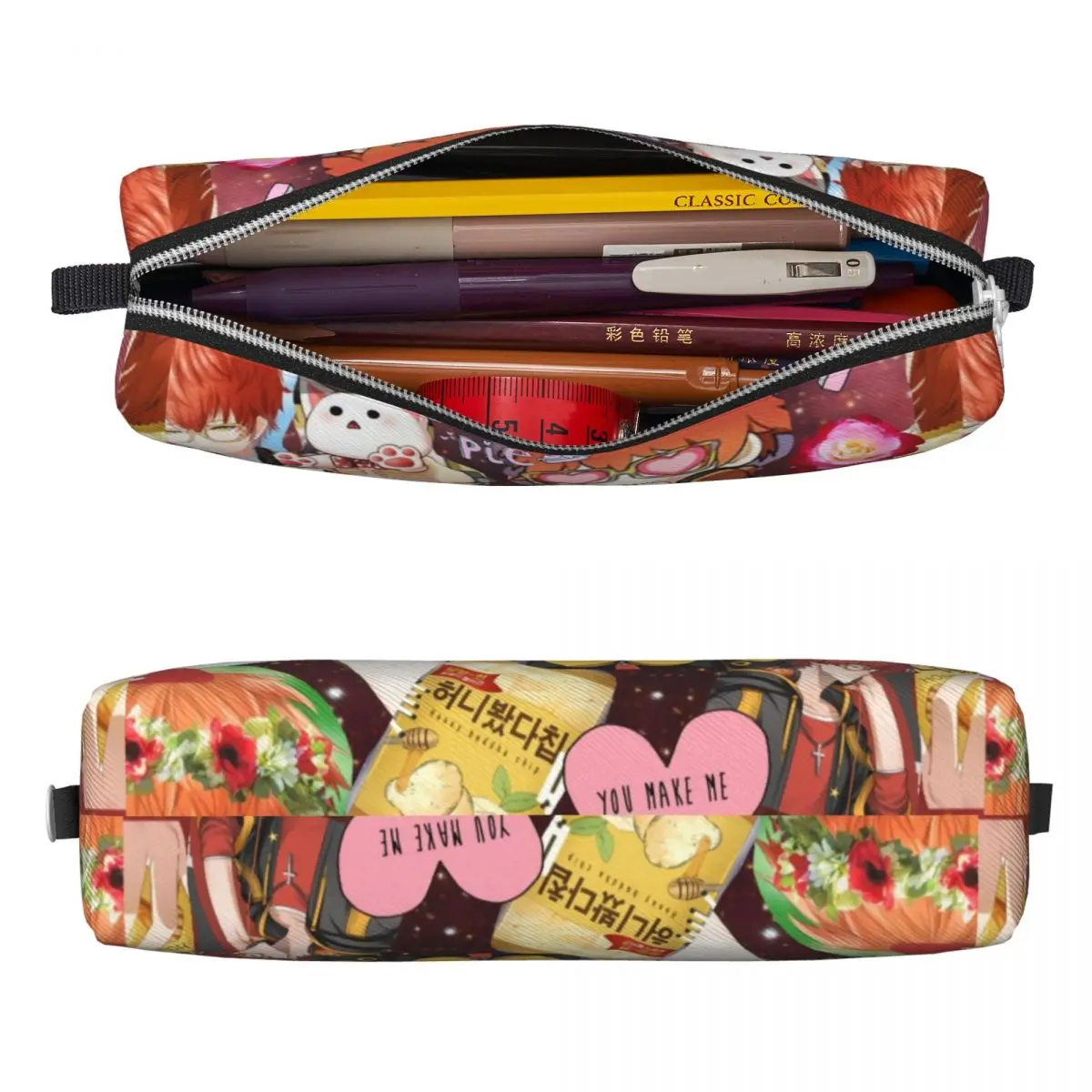 Cute Mystic Messenger 707 Seven Pencil Cases Pencilcases Pen for Student Big Capacity Bag Students School Cosmetic Stationery