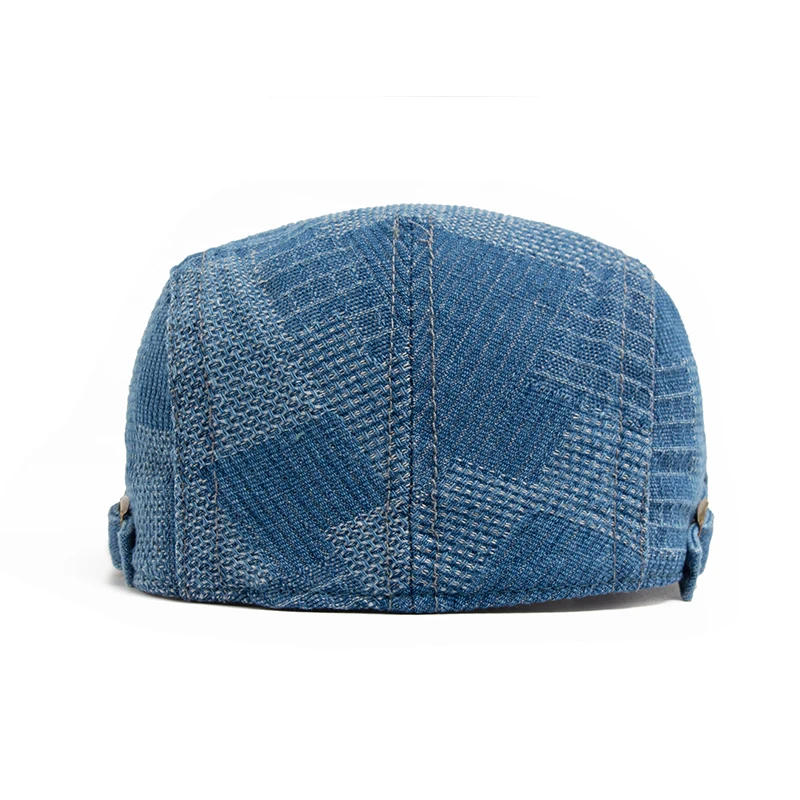 Casual Hats denim vintage beret men newsboy cap summer women forward cap cotton visor flat hat autumn peaked painter hat