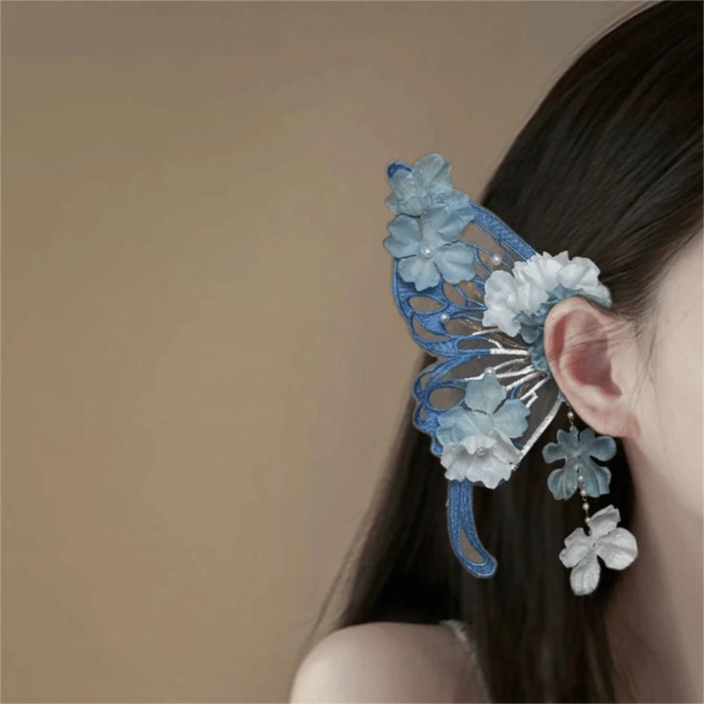 2 teile/satz Alten Stil Märchen Haarspangen Elegante Styling Quaste Haarnadel Extra Große Blume Seide Kopfbedeckungen Für Frauen Mädchen – Detail 5