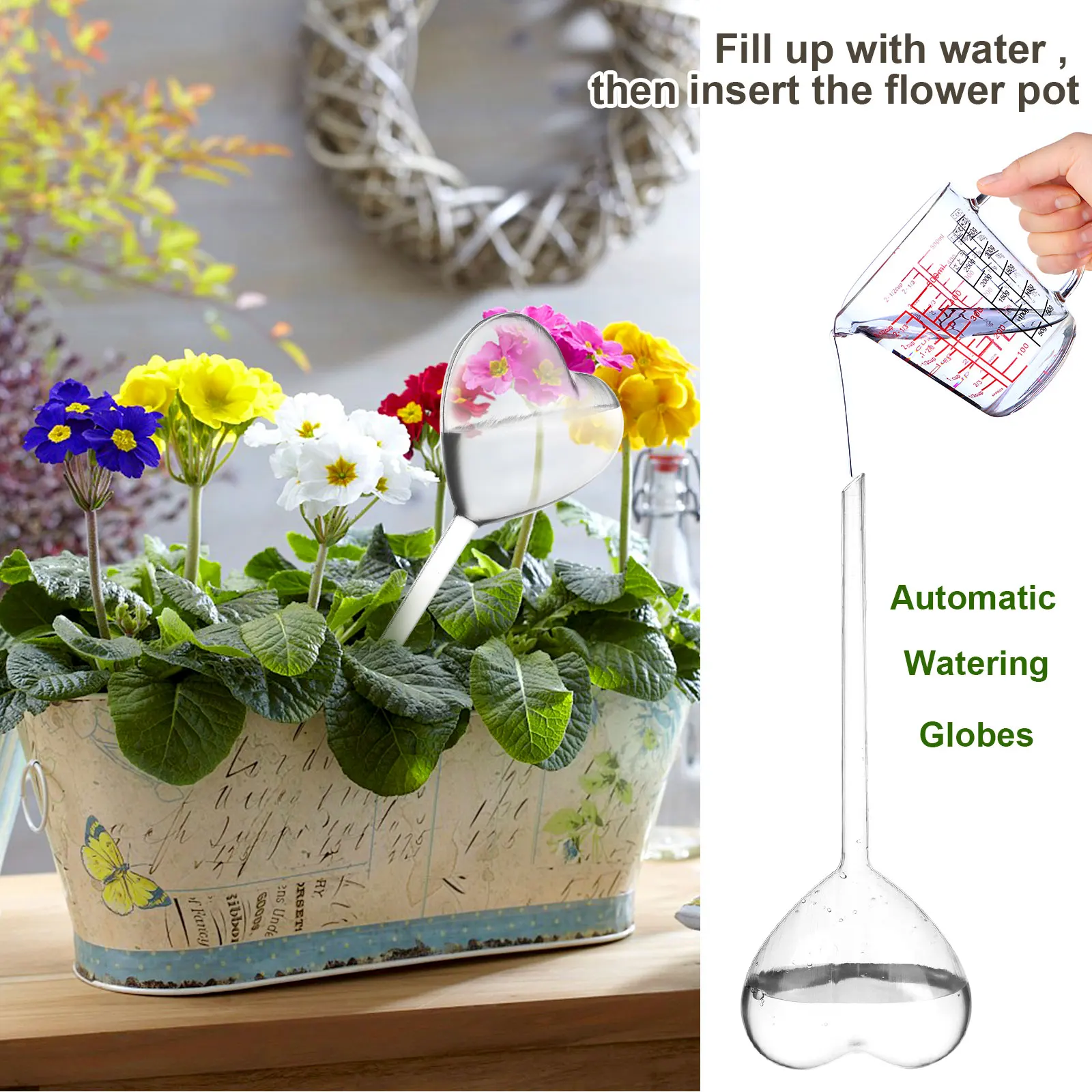 1PC Plant Watering Bulbs Automatic Self Watering Balls House Garden Clear Water Can Houseplant Device Drip Irrigation System