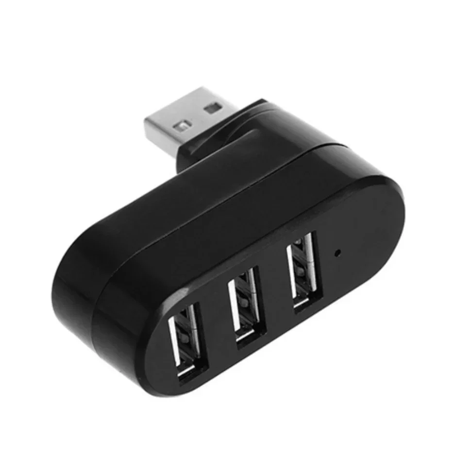 Adapter USB Hub 2.0 Obrotowy Rozdzielacz 3 Porty USB 2.0 Wielofunkcyjny Rozszerzacz Rozdzielacz Do Komputera PC Laptopa Dysku U Mini Akcesoria