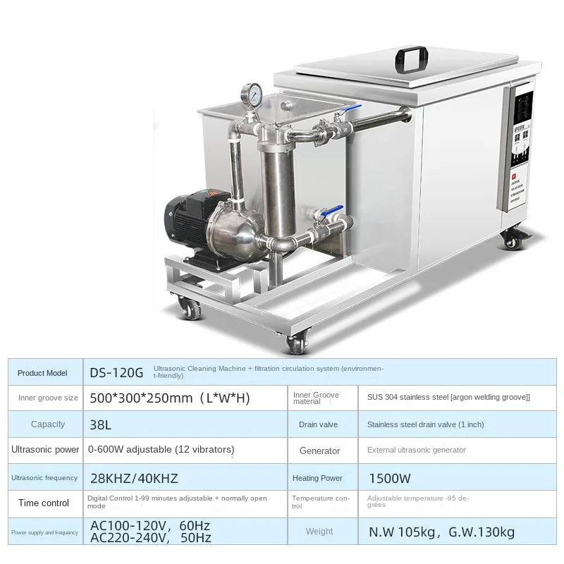 Ultrasonic Cleaning Machine Industrial High-power Three-slot Capacity Wax, Oil and Rust Removal Hardware Mold Drying