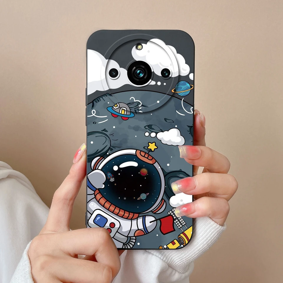 Cute Cactus Astronaut Soft Silicone Shockproof Case - Drop-Resistant