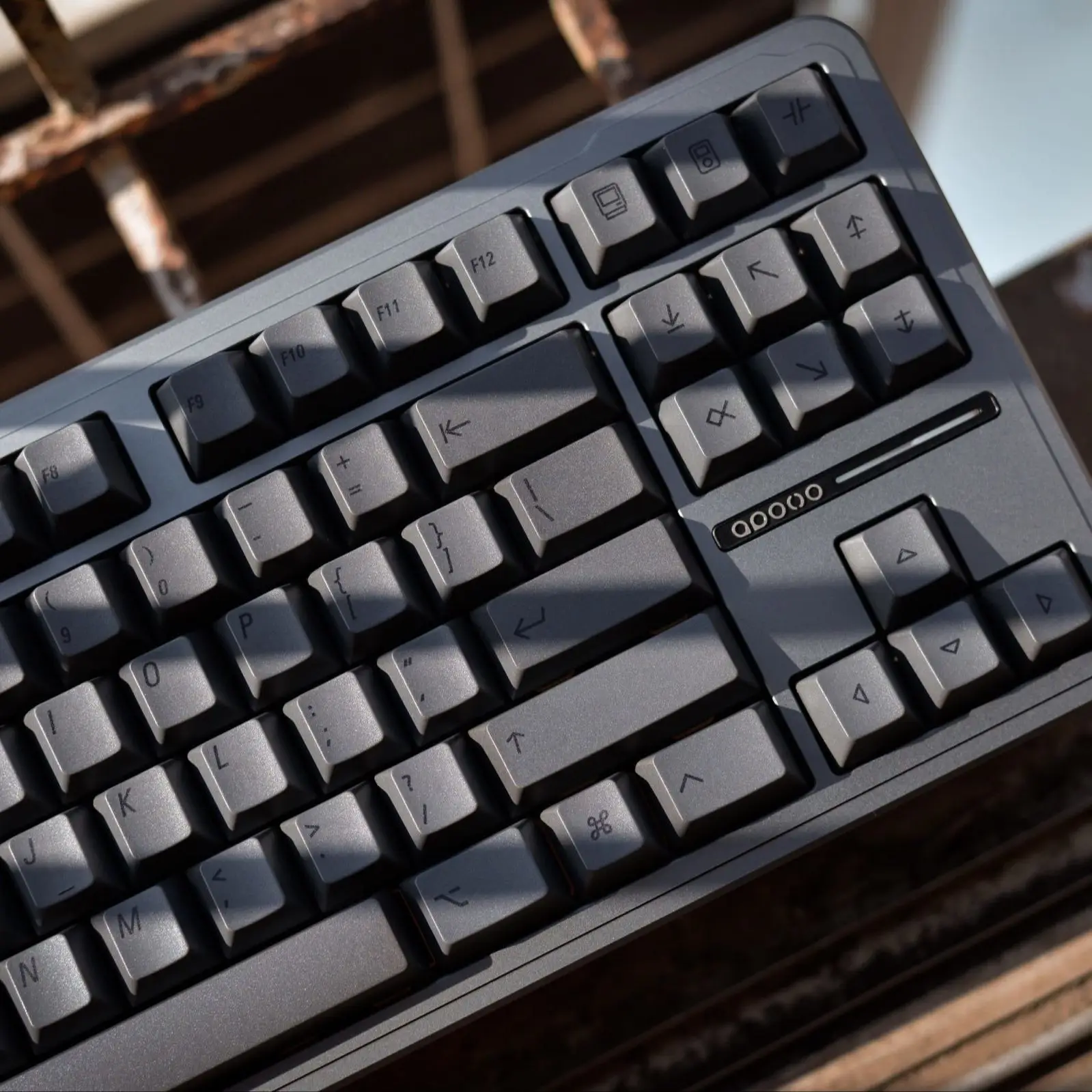 Conjunto Completo de Keycaps para Teclado Mecânico Keycaps Keycaps Shenpo Preto no Preto Perfil Cereja Pbt Dye Sub