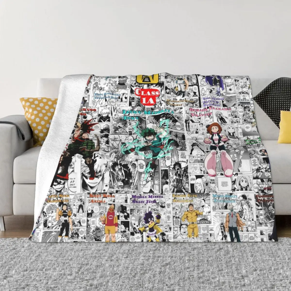 

My Hero Academia Blankets Fleece Textile Decor Anime Cartoon Multifunction Throw Blanket for Bedding Bedroom Plush Thin Quilt
