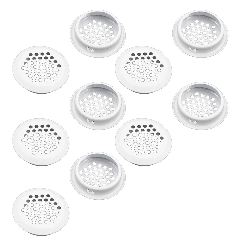 

10PCS Air Vents Metal Cabinet Cupboard Round Air Vent Grill Cover Ducting Ventilation Home 19mm/25mm/29mm/35mm/50mm/53mm