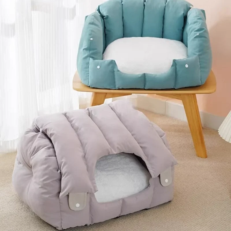 

Winter Creative large cat litter Dual Purpose Folding warm sofa Cat dog pet supplies Comfortable house for pets New Year gift