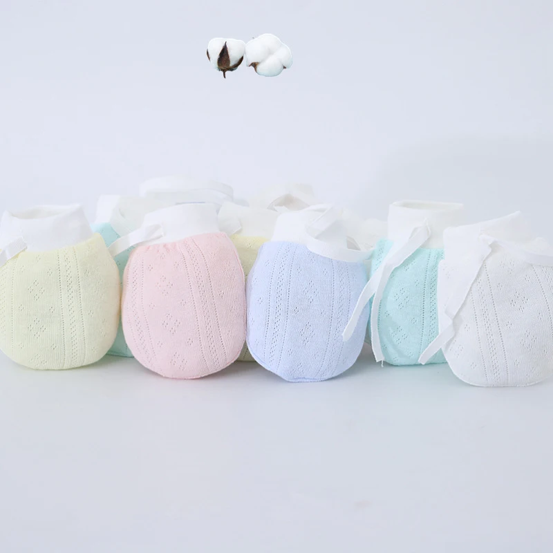 Baby finger protection gloves to prevent facial injury Safety High elasticity Solid color Breathable baby mittens,anti scratching gloves