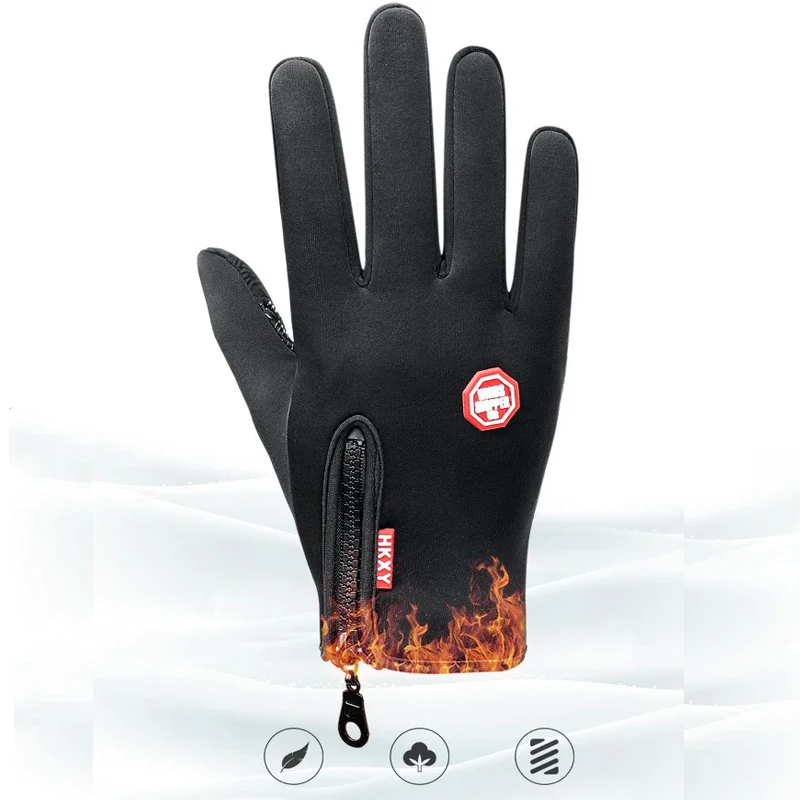 Winter Men's and Women's Windproof Gloves Touch Screen Insulation Outdoor Cycling Motorcycle Riding and Cold Resistant Gloves