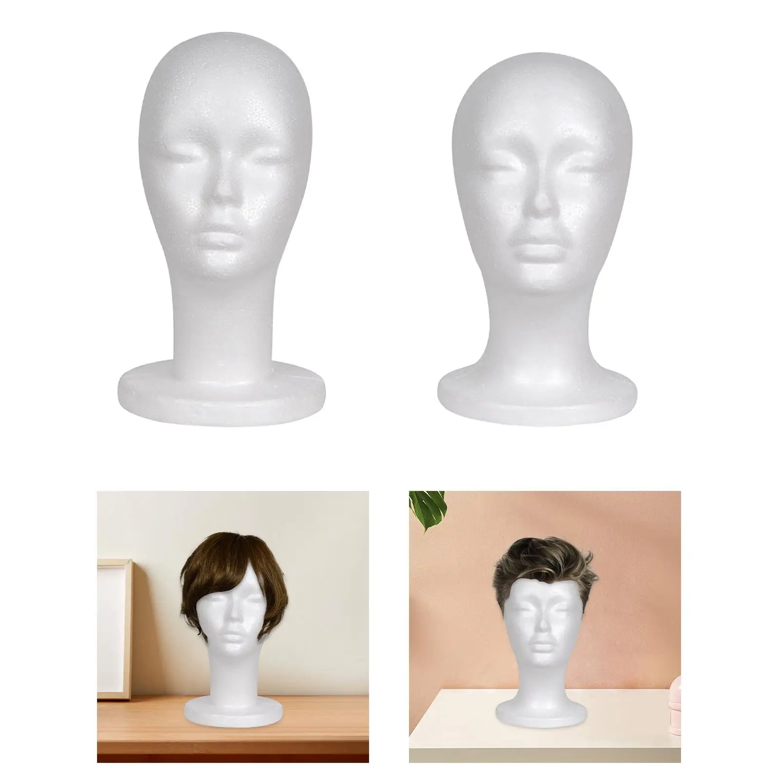 Decor Store Mannequin Head Abstract Smooth Surface Foam Female