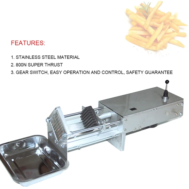 Electric potato cutter French Fries Cutter Potato Chip Carrot Cutter Slicer  Stainless Steel Vegetable Fruit Shredding Machine - AliExpress