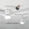 LED Light DC Motor Modern Ceiling Fan Kitchen Living Room Dining Room Household High Air Volume Remote Control Pendant Light 5