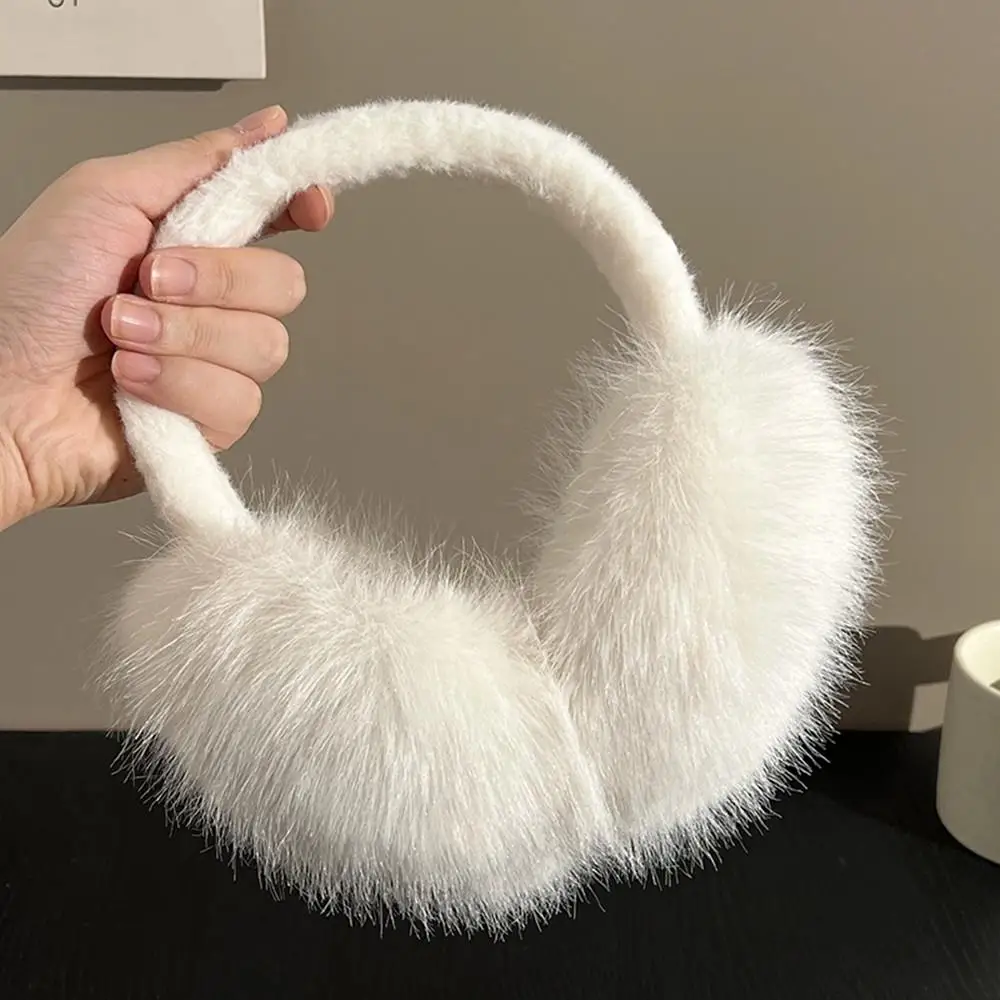 Winter Cold-proof Plush Earmuffs Portable Folding Ear Warmer Korean Fluffy Warm Ear Muff Women Men Imitation Rabbit Fur Earflap