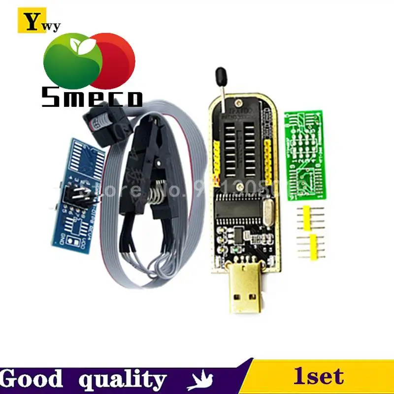 Módulo programador USB EEPROM Flash BIOS CH341A 24 25 Series + Clip de prueba SOIC8 SOP8 para EEPROM 93CXX / 25CXX / 24CXX
