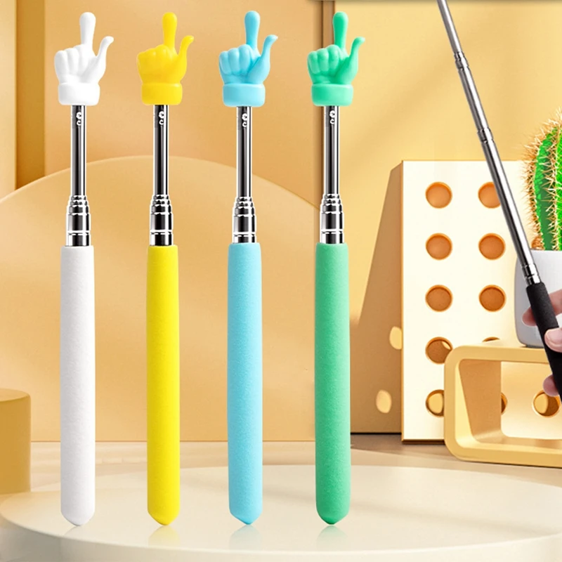 

Retractable Teacher Pointer Finger Design Stainless Steel Telescopic Blackboard School Teaching Pointer Stick Teacher Supplies