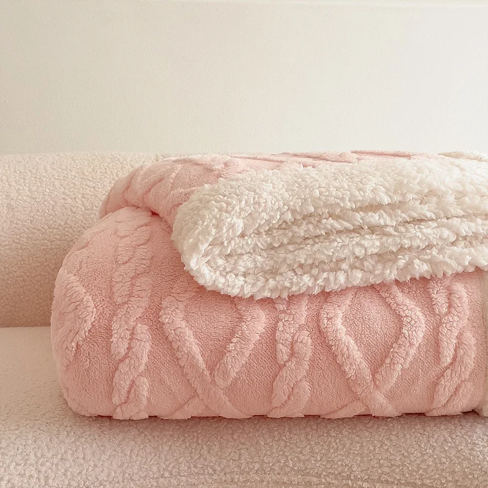 

Winter Warm Velveteen Blanket Plush Fluffy Knee Blanket Sofa Cover Plaid Home Decoration Luxury Quilt Baby Blanket