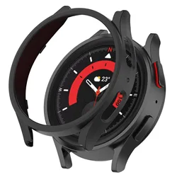 Enhanced Protective PC Watch Case for Smartwatch - Half Package Openwork Design, Anti - drop Cover (Black)
