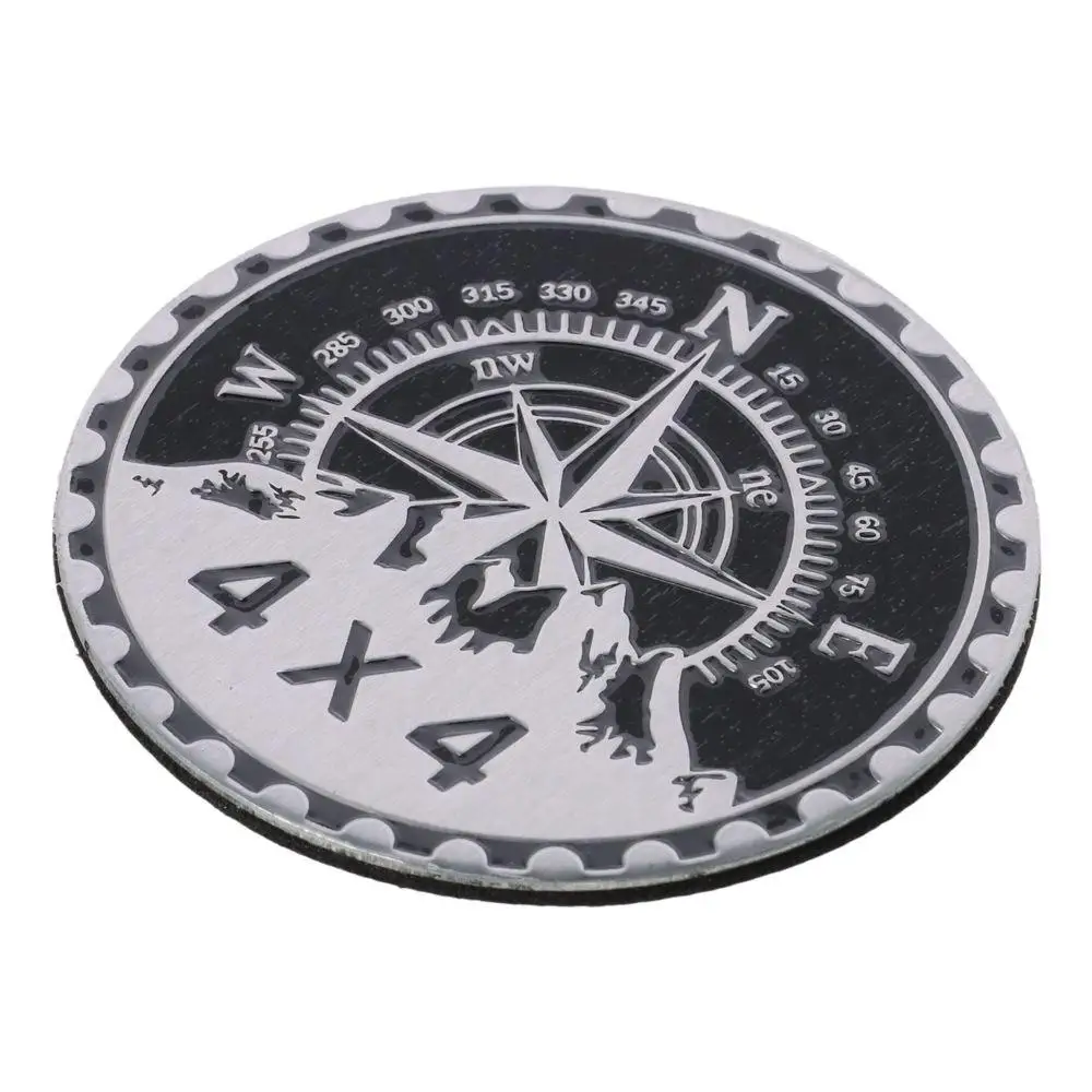 3D Metal Car Emblems , Round Emblem Decals,4 x 4 Metal Automotive Badge for Car, Truck, Motorcycle