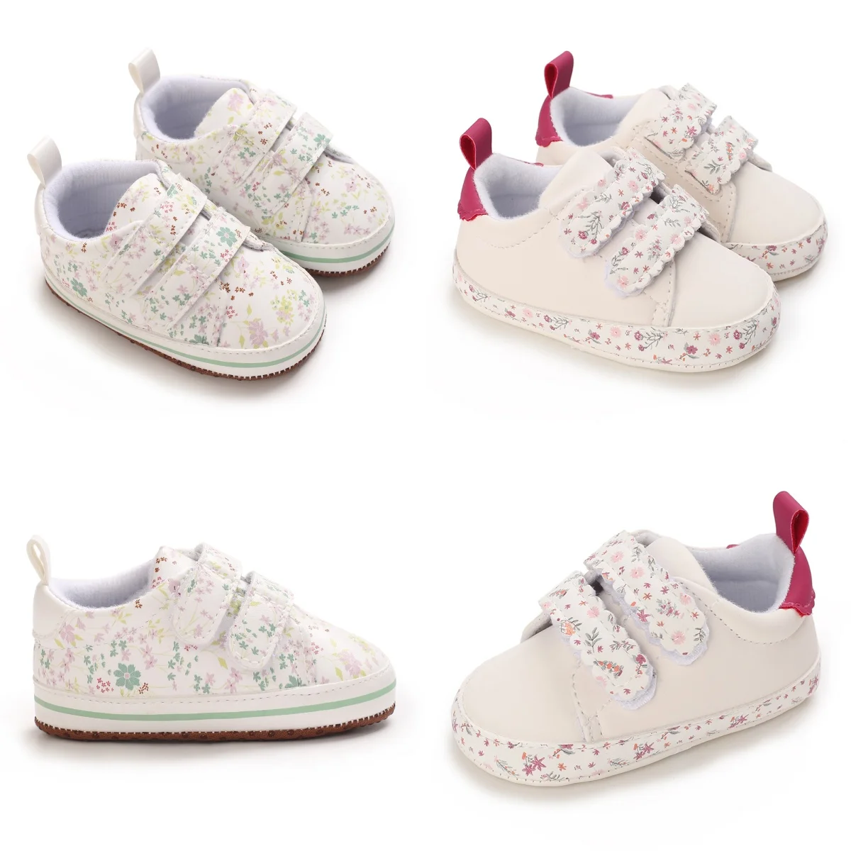 Baby Sports Shoes Anti Slip and Breathable Fabric Men's and Women's Walking Whoes For Spring and Autumn Soft Soled Newborn Baby