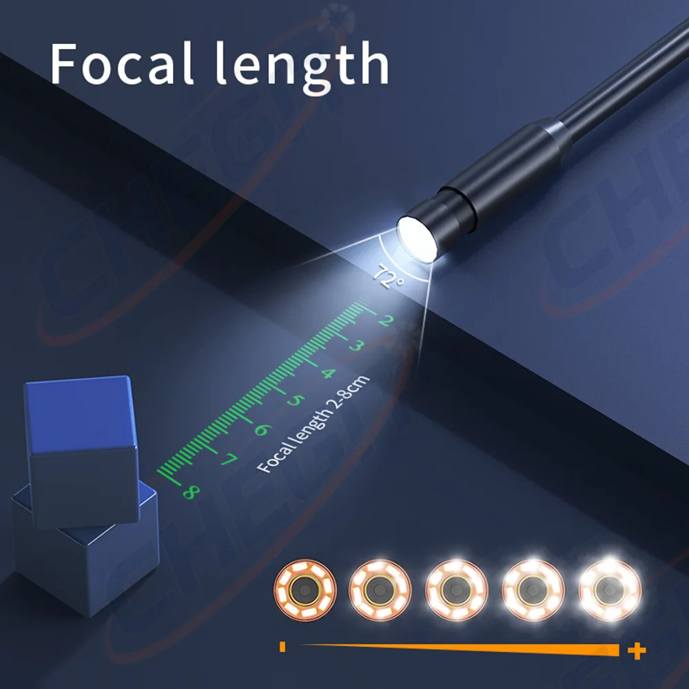 3in1 USB Type C micro Endoscope Automotive Boroscope Inspection Device Camera 8mm For IOS Smart Phone Android Cars Mobile 5