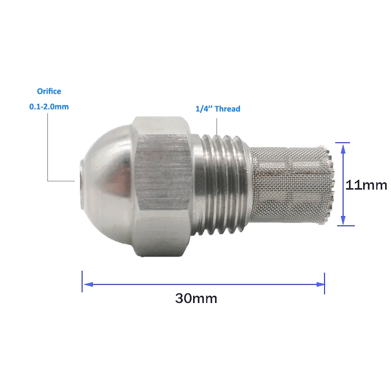 1/4&lsquo;&rsquo; Thread Stainless Steel Fuel Atomizing Nozzle Burner Sprayer With Filter 1 Pcs