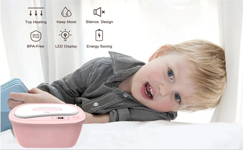 Wipes Warmer Box Wet Baby Tissue Facial Mask Portable Electric Constant Temperature Dispenser Thermostat Warms Quickly 45-55℃