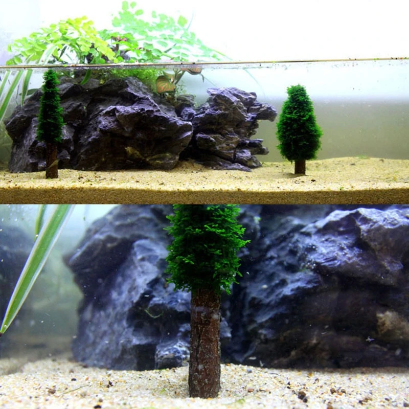 水族館の植物サポート,観葉植物,ボール,ミニツリー,動物,水族館の装飾,魚の付属品