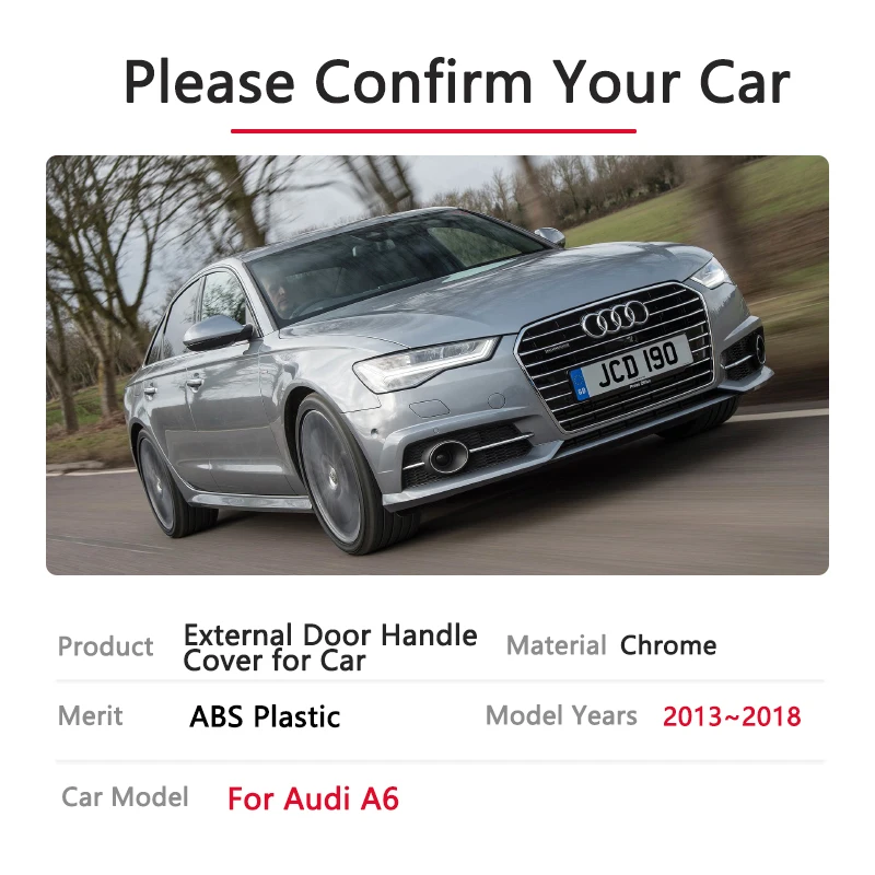 For Audi A6 C7 4G 2013 2014 2015 2016 2017 2018 Chrome Smart