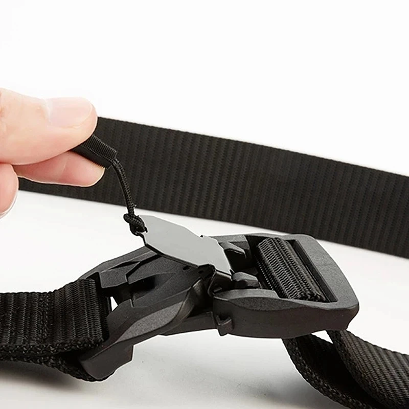 Genuine Tactical Belt Quick Release Magnetic Buckle Belt Soft Real Nylon Sports Accessories men and women belt BEST SELLERS
