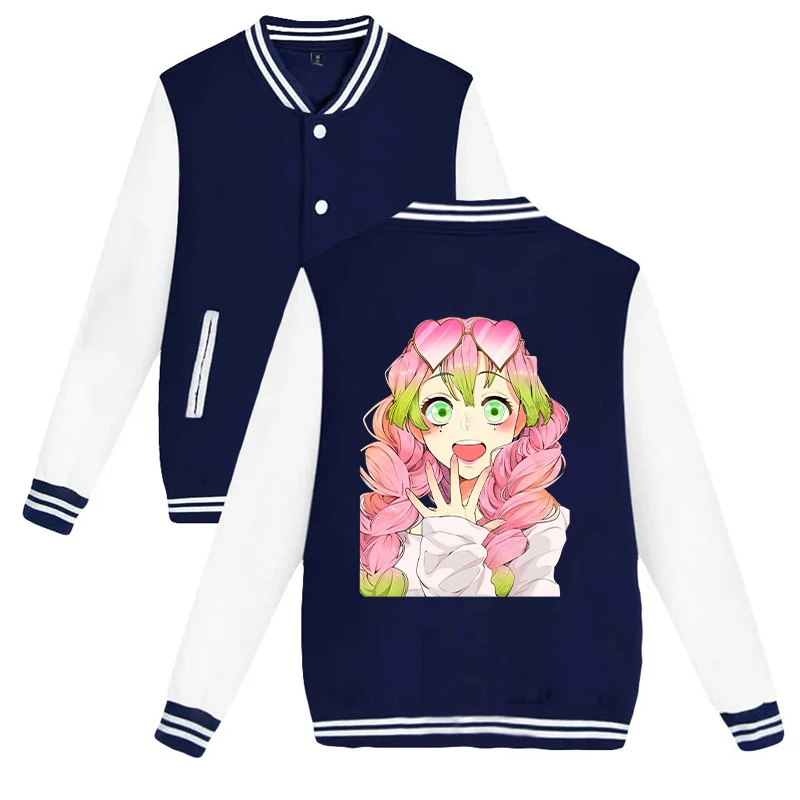 New Zenin Maki Printed Baseball Uniform Jackets Fashion Women Men Streetwear Hip Hop Jacket Autumn Winter Men Coat