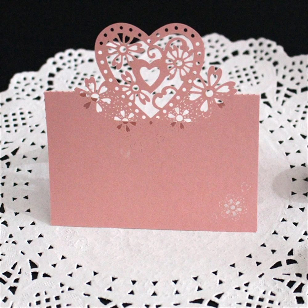 200pcs Wedding Party Love Heart Table Name Place Cards