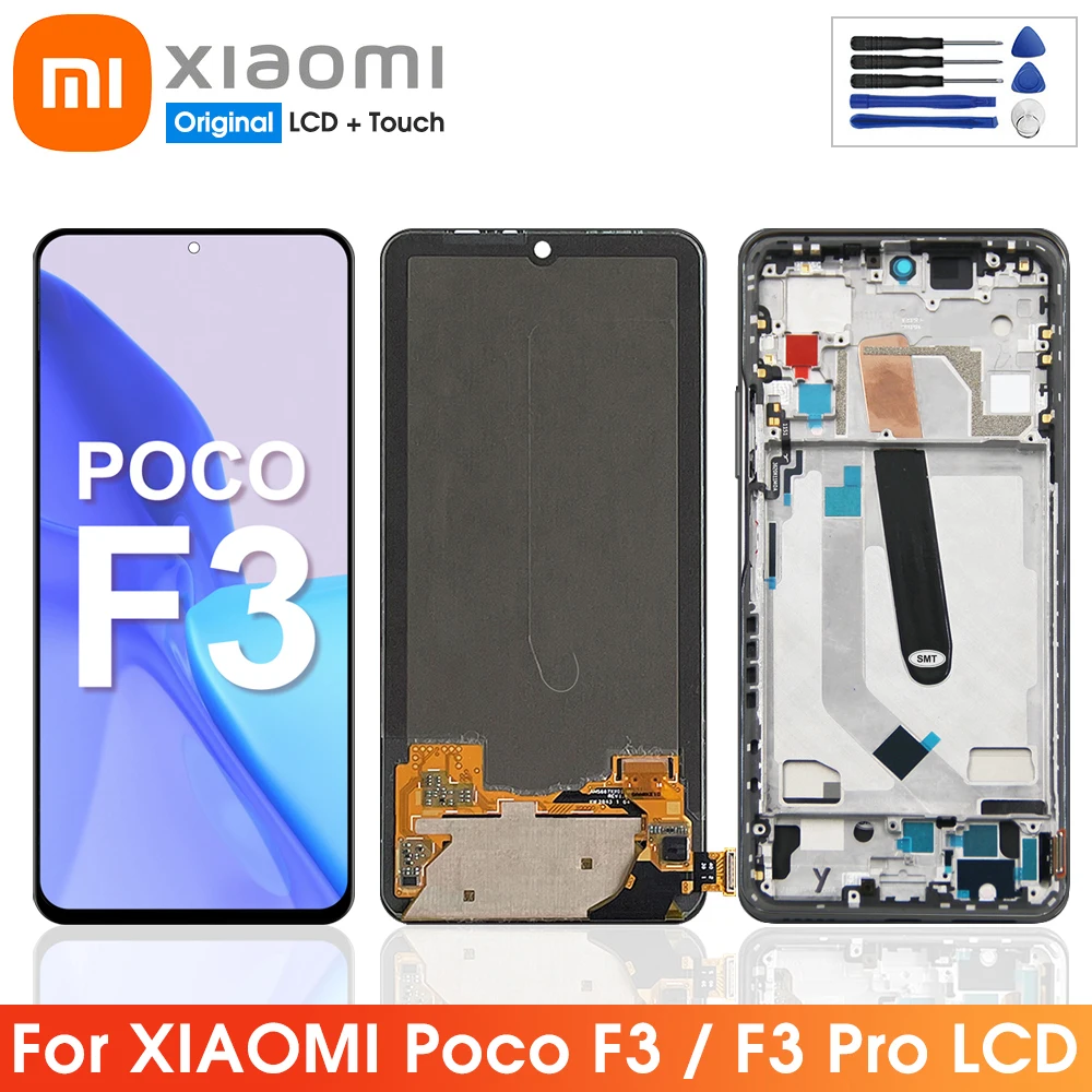

6.67" Original LCD Display For Xiaomi Poco F3 M2012K11AG LCD Display Touch Screen Digitizer Assembly with Frame For Poco F3 Pro